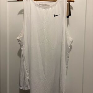 NEW! Nike White Dri-FIT Tank with black Logo